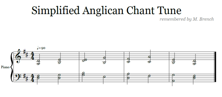 simplified anglican chant